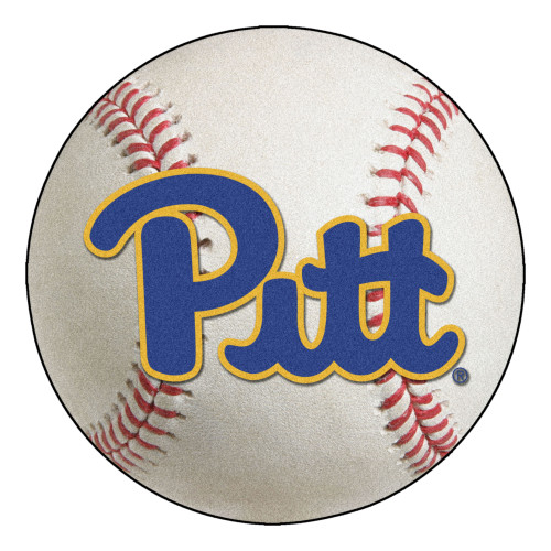 University of Pittsburgh - Pitt Panthers Baseball Mat "Script 'Pitt'" Logo White
