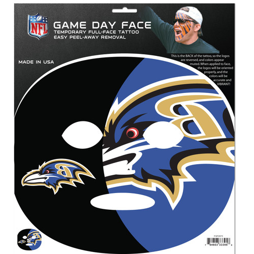 Baltimore Ravens Game Face Temporary Tattoo
