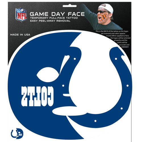 Indianapolis Colts Game Face Temporary Tattoo