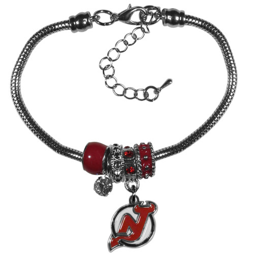 New Jersey Devils® Euro Bead Bracelet