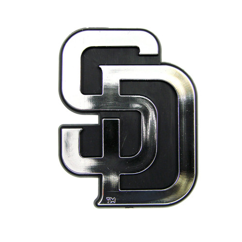 San Diego Padres Molded Chrome Emblem "SD" Primary Logo