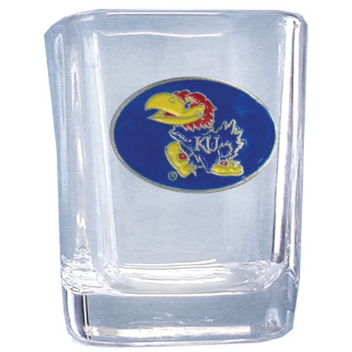 Kansas Jayhawks Square Shot Glass