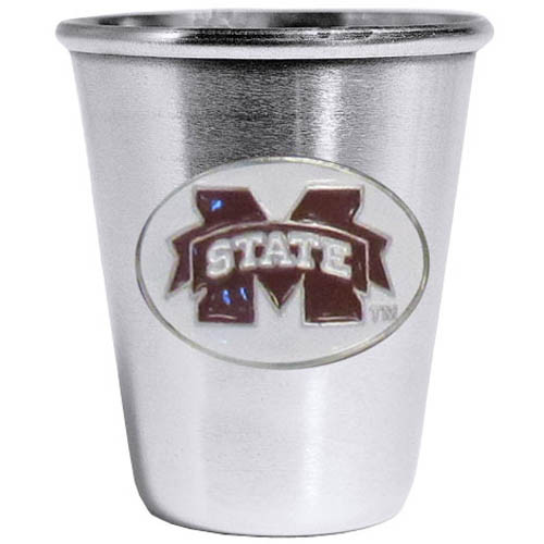 Mississippi St. Bulldogs Steel Shot Glass