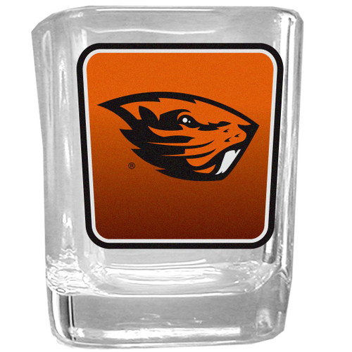 Oregon St. Beavers Square Glass Shot Glass