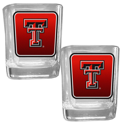 Texas Tech Raiders Square Glass Shot Glass Set