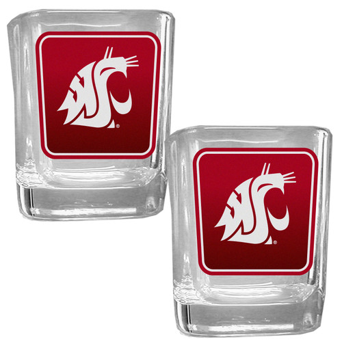 Washington St. Cougars Square Glass Shot Glass Set