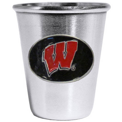 Wisconsin Badgers Steel Shot Glass