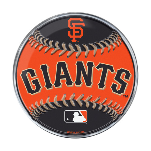 San Francisco Giants Embossed Baseball Emblem Primary Logo and Wordmark