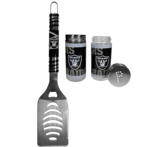Las Vegas Raiders Tailgater Spatula and Salt and Pepper Shakers