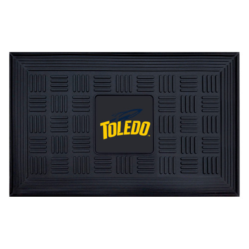 University of Toledo - Toledo Rockets Medallion Door Mat Toledo Rocket Primary Logo Black