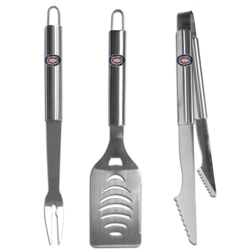 Montreal Canadiens® 3 pc Stainless Steel BBQ Set