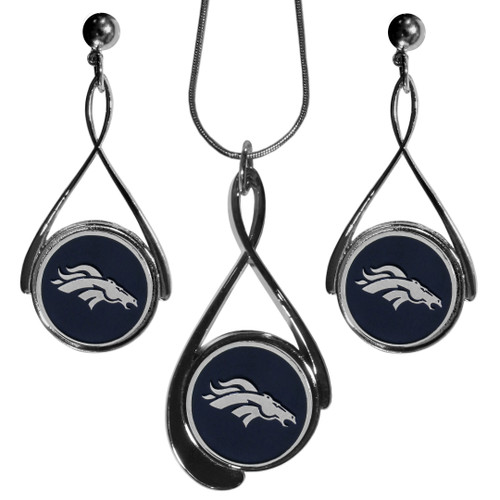 Denver Broncos Tear Drop Jewelry Set