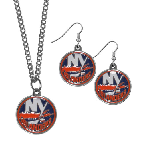 New York Islanders® Dangle Earrings and Chain Necklace Set