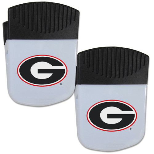 Georgia Bulldogs Chip Clip Magnet with Bottle Opener, 2 pack
