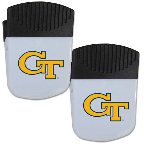 Georgia Tech Yellow Jackets Chip Clip Magnet with Bottle Opener, 2 pack