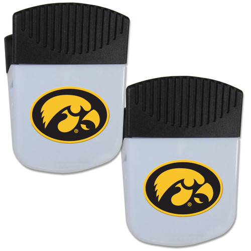 Iowa Hawkeyes Chip Clip Magnet with Bottle Opener, 2 pack