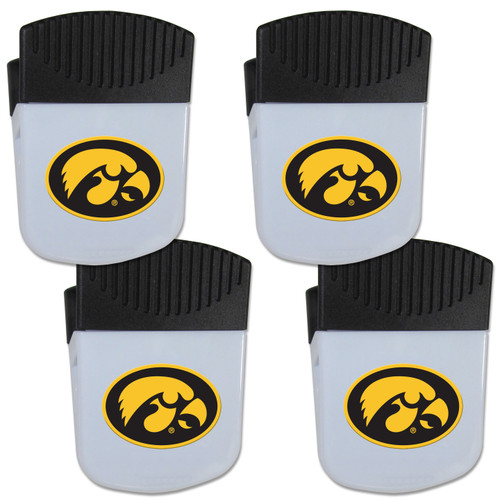 Iowa Hawkeyes Chip Clip Magnet with Bottle Opener, 4 pack