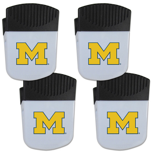 Michigan Wolverines Chip Clip Magnet with Bottle Opener, 4 pack
