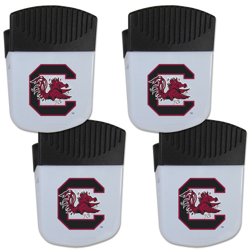 S. Carolina Gamecocks Chip Clip Magnet with Bottle Opener, 4 pack