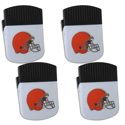 Cleveland Browns Chip Clip Magnet with Bottle Opener, 4 pack