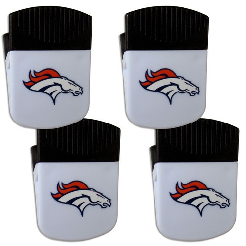 Denver Broncos Chip Clip Magnet with Bottle Opener, 4 pack