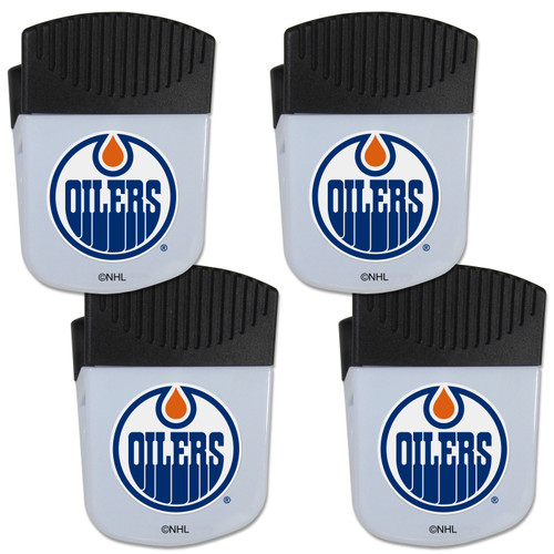 Edmonton Oilers Chip Clip Magnet with Bottle Opener, 4 pack