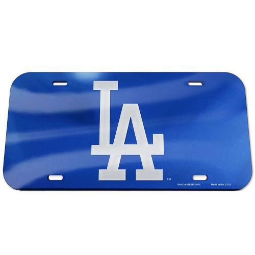 Los Angeles Dodgers Logo Crystal Mirror License Plate