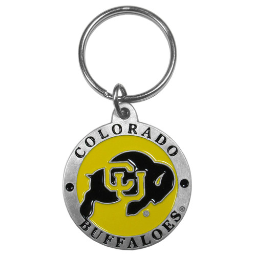 Colorado Buffaloes Carved Metal Key Chain