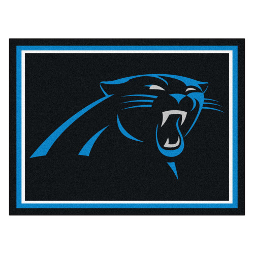 Carolina Panthers 8x10 Rug Panther Primary Logo Black