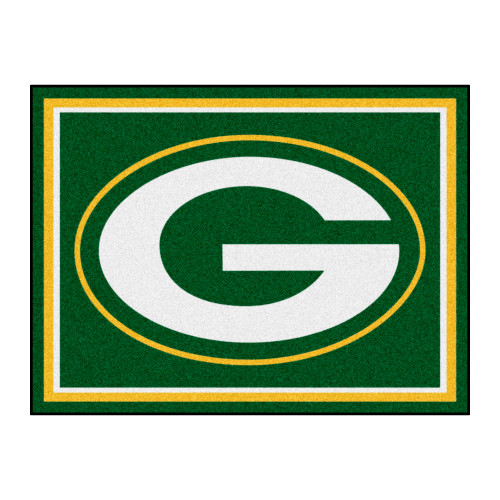 Green Bay Packers 8x10 Rug G Primary Logo Green