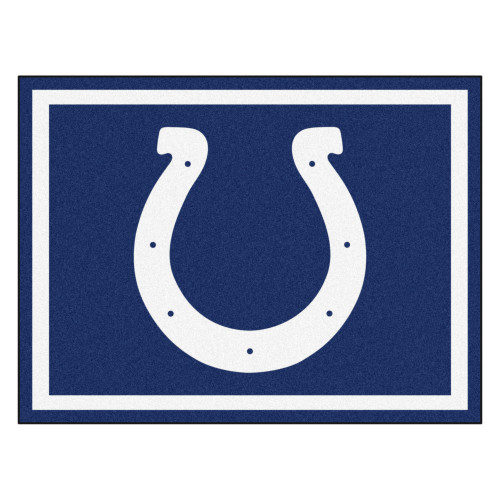 Indianapolis Colts 8x10 Rug Horseshoe Primary Logo Blue