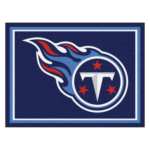 Tennessee Titans 8x10 Rug Flaming T Primary Logo Navy