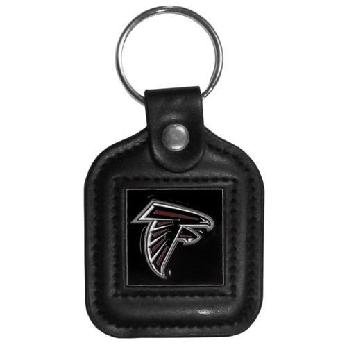 Atlanta Falcons Square Leatherette Key Chain