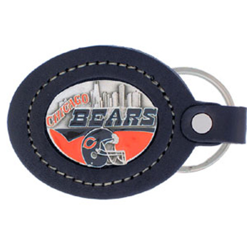 Chicago Bears Leather Keychain