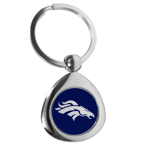 Denver Broncos Round Teardrop Key Chain