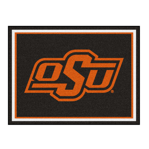 Oklahoma State University - Oklahoma State Cowboys 8x10 Rug OSU Primary Logo Black