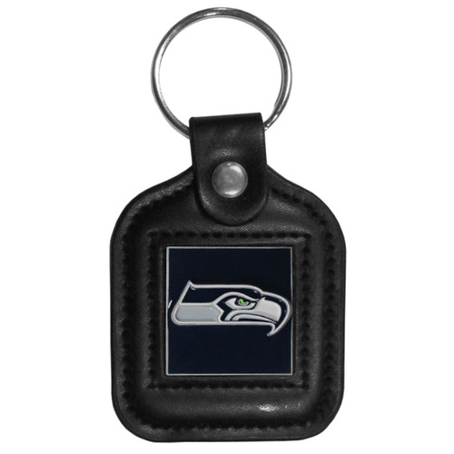 Seattle Seahawks Square Leatherette Key Chain