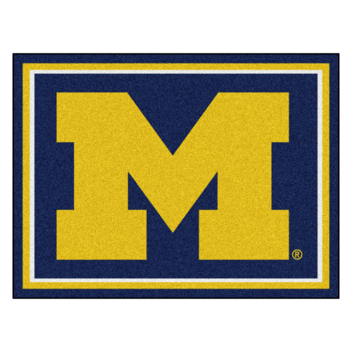 University of Michigan - Michigan Wolverines 8x10 Rug M Primary Logo Blue
