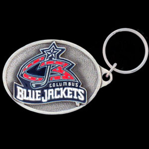 Columbus Blue Jackets® Carved Metal Key Chain