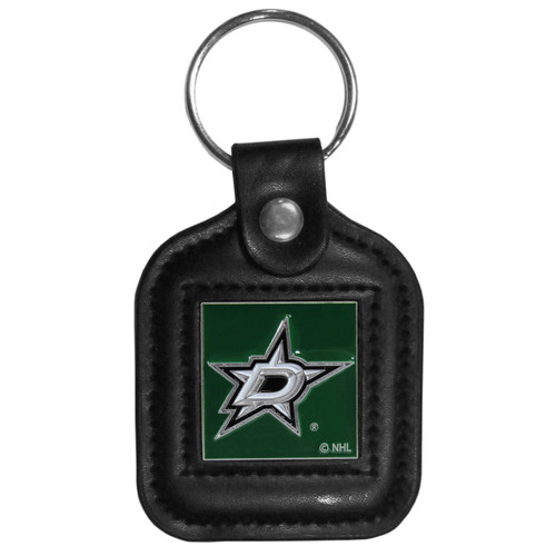 Dallas Stars Square Leatherette Key Chain