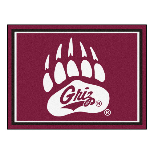University of Montana - Montana Grizzlies 8x10 Rug "Bear Claw" Logo Maroon
