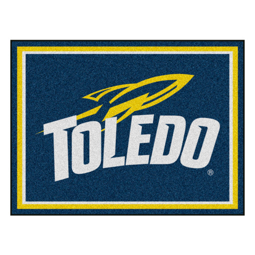 University of Toledo - Toledo Rockets 8x10 Rug Toledo Rocket Primary Logo Navy
