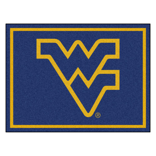 West Virginia University - West Virginia Mountaineers 8x10 Rug Flying WV Primary Logo Navy