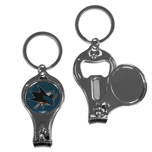 San Jose Sharks® Nail Care/Bottle Opener Key Chain