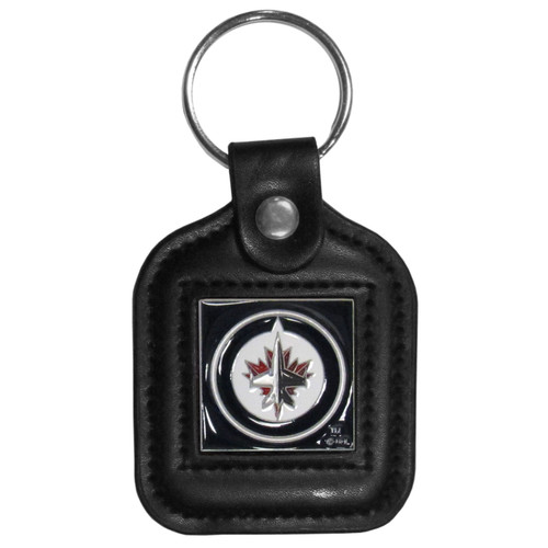 Winnipeg Jets Square Leatherette Key Chain