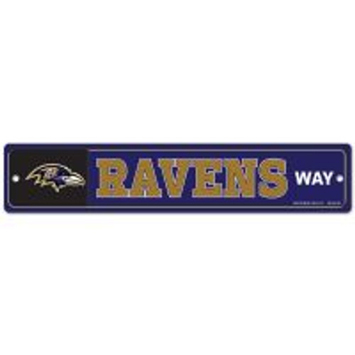 Baltimore Ravens Street / Zone Sign 3.75" X 19"