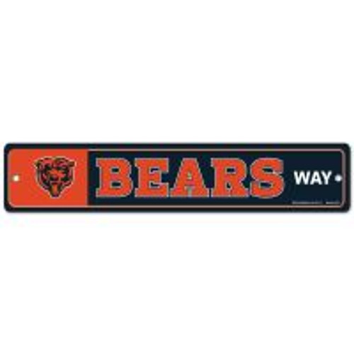 Chicago Bears Street / Zone Sign 3.75" X 19"