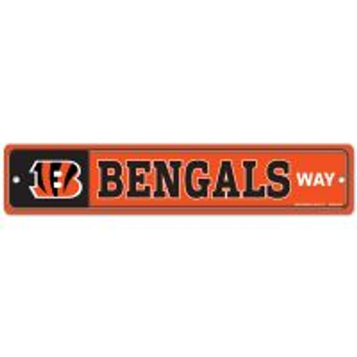 Cincinnati Bengals Street / Zone Sign 3.75" X 19"