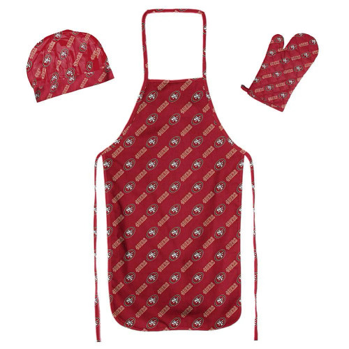 San Francisco 49ers  Apron, Oven Mitt, And Chef Hat