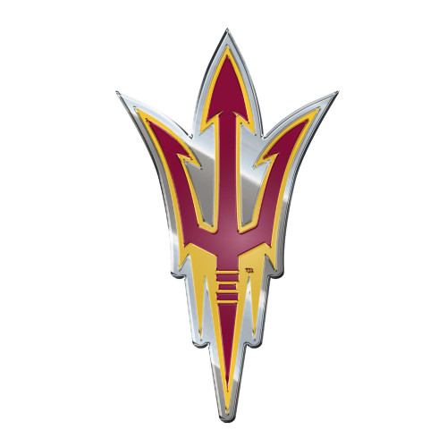 Arizona State University - Arizona State Sun Devils Embossed Color Emblem "Pitchfork" Logo Maroon & Gold